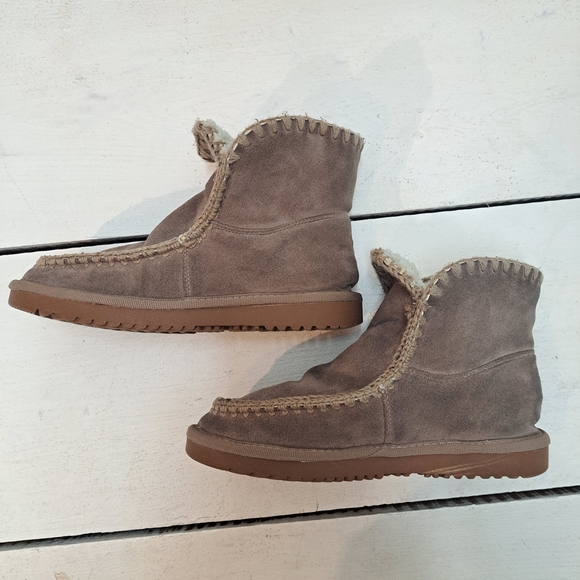 Brown Very G Suede Ankle Warm Fur Lined Boots Women's Size 9 - Picture 1 of 7